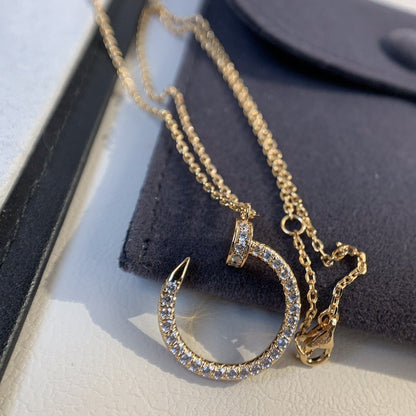 [Clover Jewelery]JUSTE NECKLACE PINK GOLD DIAMONDS