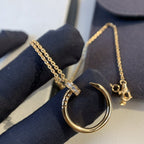 [Clover Jewelry]JUSTE NECKLACE PINK GOLD DIAMONDS