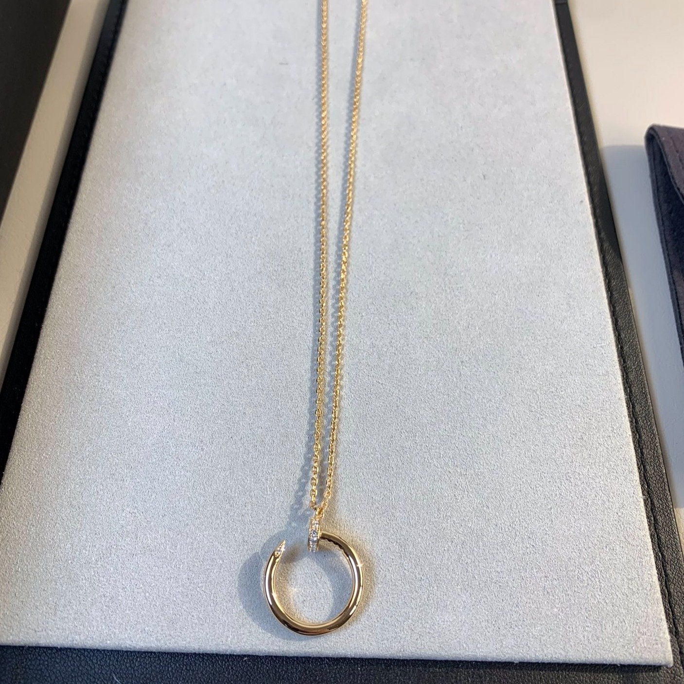 [Clover Jewelry]JUSTE NECKLACE PINK GOLD