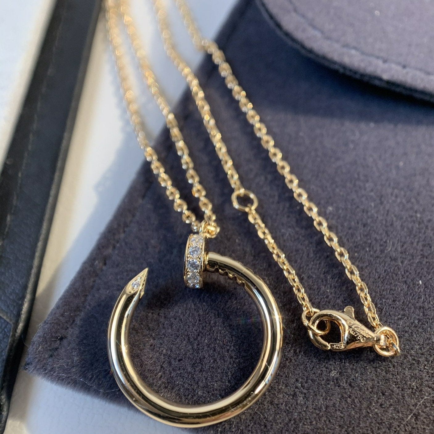 [Clover Jewelery]JUSTE NECKLACE PINK GOLD