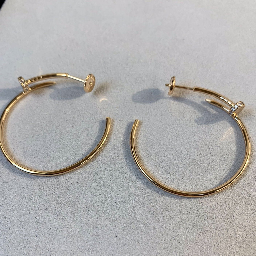 [Clover Jewelry]JUSTE EARRINGS GOLD DIAMONDS 1.8MM