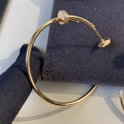 [Clover Jewelery]JUSTE EARRINGS GOLD DIAMONDS 1.8MM