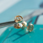 [クローバー・ジュエリー]ラブ・ピアス ピンクゴールド 10mm