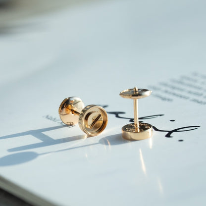 [Clover Jewelery]LOVE EARRINGS PINK GOLD 10MM