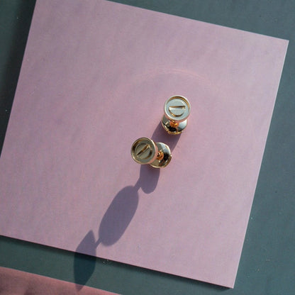 [Clover Jewelery]LOVE EARRINGS PINK GOLD 10MM