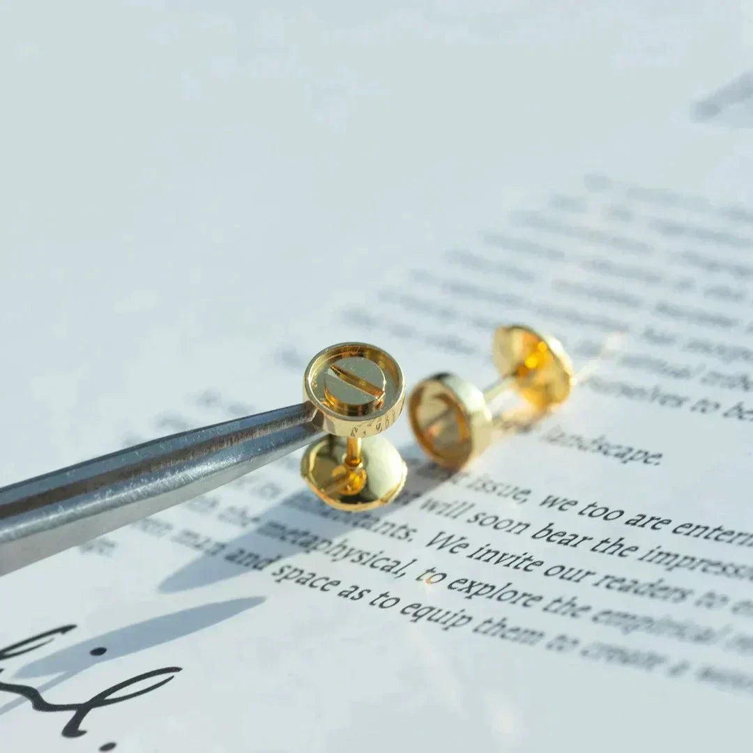 [Clover Jewelery]LOVE EARRINGS GOLD 10MM