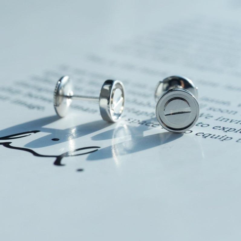 [Clover Jewelery]LOVE EARRINGS SILVER 10MM