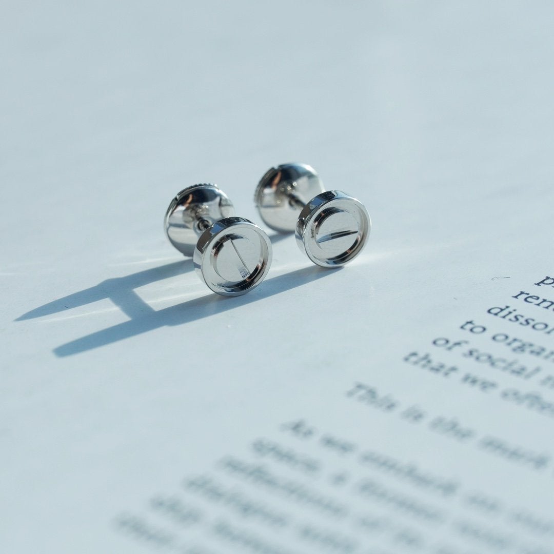 [Clover Jewelery]LOVE EARRINGS SILVER 10MM
