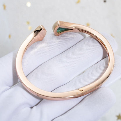 [Clover Jewellery] DREAM ARMBAND OFFEN MALACHIT ROTGOLD