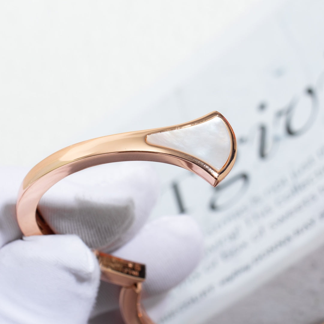 [Clover Jewelry]DREAM BRACELET OPEN PINK GOLD MOP