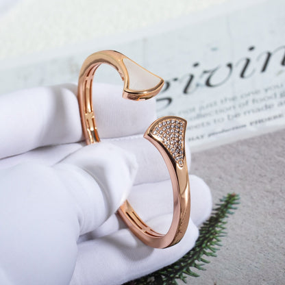 [Clover Jewelery]DREAM BRACELET OPEN PINK GOLD MOP DIAMOND