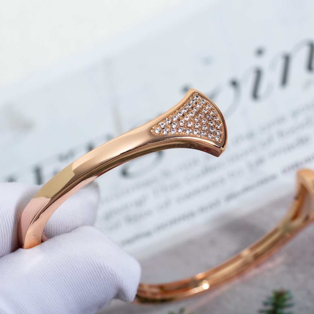 [Clover Jewelry]DREAM BRACELET OPEN PINK GOLD MOP DIAMOND
