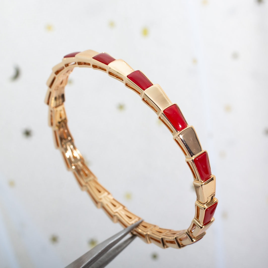 [Clover Jewelry]SERPENTI BRACELET PINK GOLD RUBELLITE