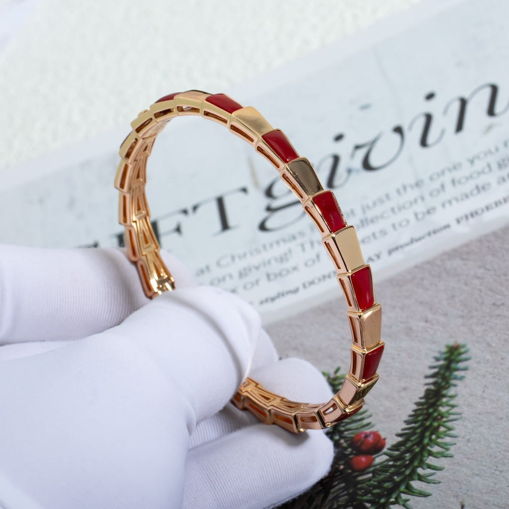 [Clover Jewelry]SERPENTI BRACELET PINK GOLD RUBELLITE