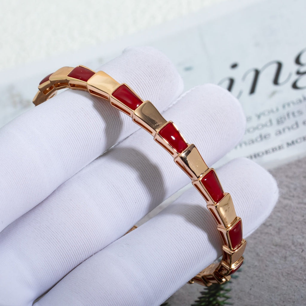 [Clover Jewelry]SERPENTI BRACELET PINK GOLD RUBELLITE
