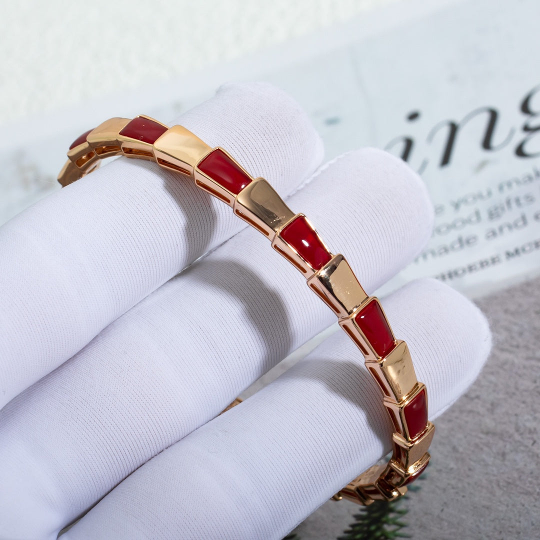 [Clover Jewelry]SERPENTI BRACELET PINK GOLD RUBELLITE