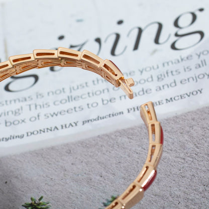 [Clover Jewelery]SERPENTI BRACELET PINK GOLD RUBELLITE