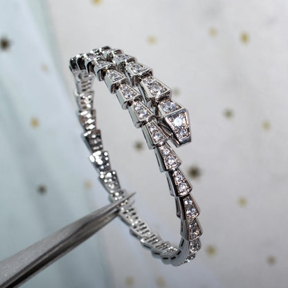 [Clover Jewelery]SERPENTI BRACELET 6MM SILVER DIAMOND