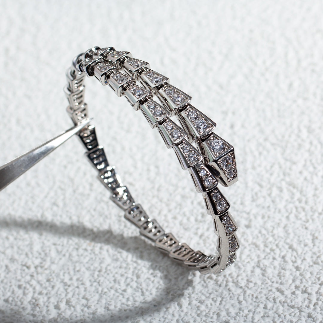 [Clover Jewelery]SERPENTI BRACELET 6MM SILVER DIAMOND