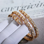 [Clover Jewelry]SERPENTI BRACELET PINK GOLD DIAMOND DOUBLE ROW