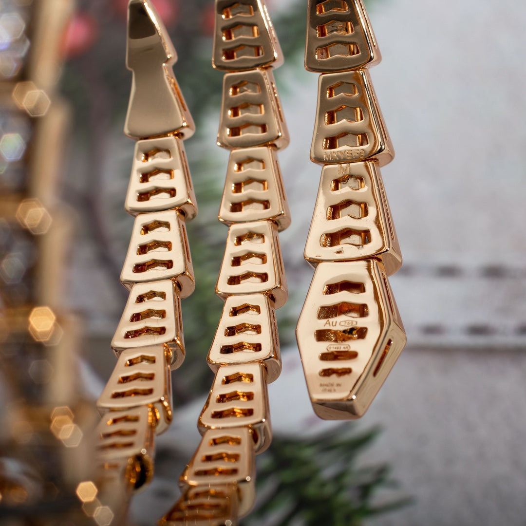 [Clover Jewellery]SERPENTI ARMBAND ROTGOLD DIAMANT DOPPELREIHIG