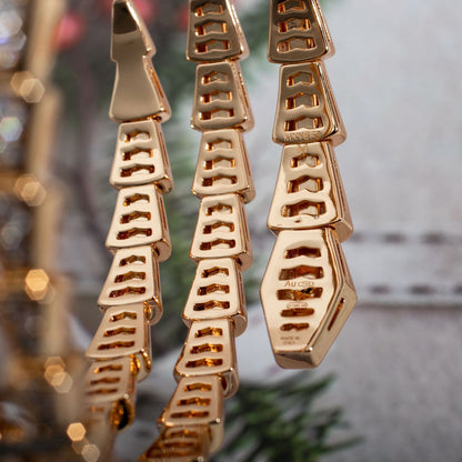 [Clover Jewellery]SERPENTI ARMBAND ROTGOLD DIAMANT DOPPELREIHIG