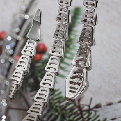 [Clover Jewellery]SERPENTI ARMBAND SILBER DIAMANT DOPPELREIHIG