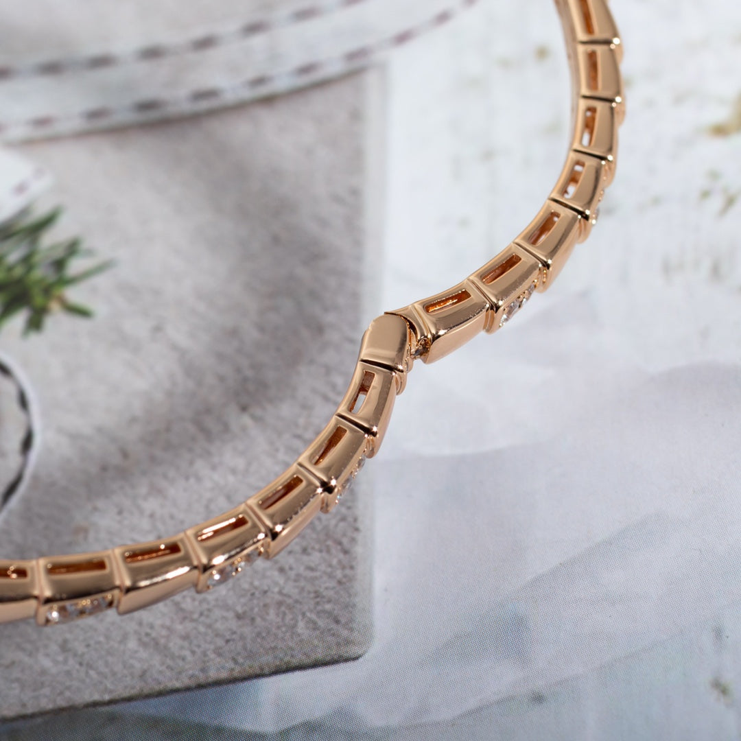 [Clover Jewelery]SERPENTI SMALL BRACELET PINK GOLD DIAMOND