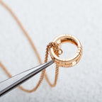 [Clover Jewelry]PARENTESI NECKLACE PINK GOLD