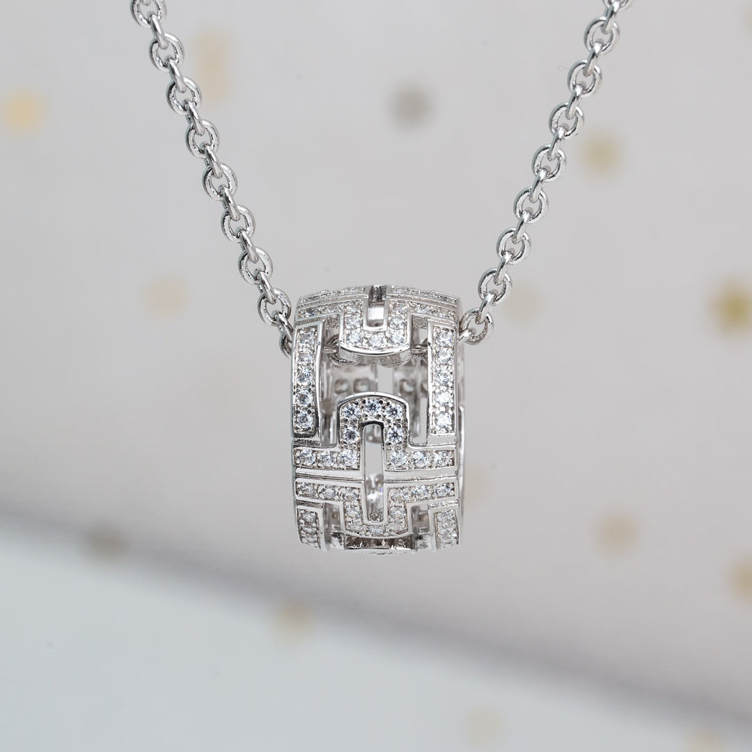[Clover Jewelry] PARENTESI HALSKETTE SILBER DIAMANT