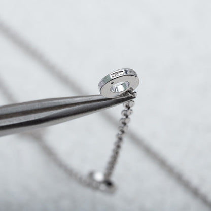 [Clover Jewelry] PARENTESI HALSKETTE SILBER DIAMANT