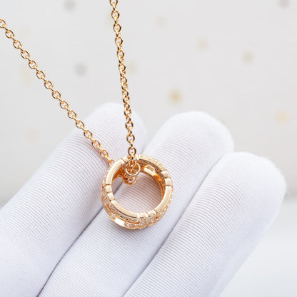 [Clover Jewellery] PARENTESI HALSKETTE ROTGOLD DIAMANT