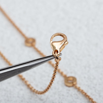 [Clover Jewellery] PARENTESI HALSKETTE ROTGOLD DIAMANT