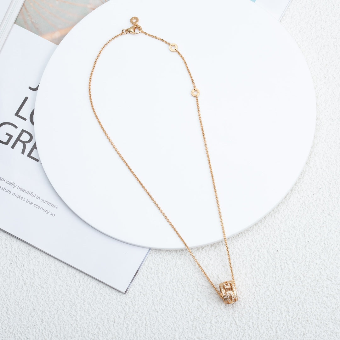 [Clover Jewellery] PARENTESI HALSKETTE ROTGOLD DIAMANT