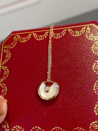 [Clover Jewelery]AMULETTE ROSE GOLD MOP NECKLACE