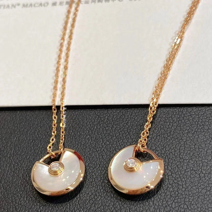 [Clover Jewelery]AMULETTE ROSE GOLD MOP NECKLACE