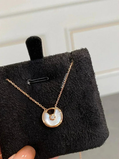 [Clover Jewelery]AMULETTE ROSE GOLD MOP NECKLACE