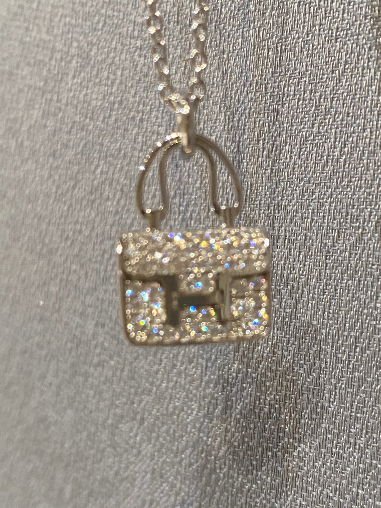 [Clover Jewelry]CONSTANCE PEDANT DIAMOND NECKLACE