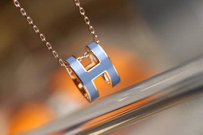 [Clover Jewelery]POP H PEDANT PINK GOLD