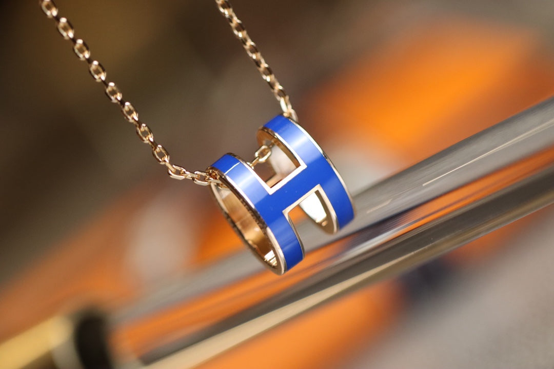 [Clover Jewelery]POP H PEDANT PINK GOLD