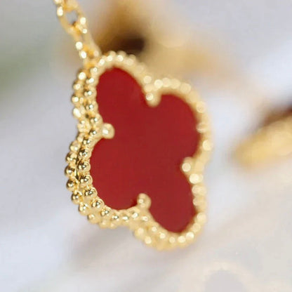 [Clover Jewelery]CLOVER  2 MOTIF  TIGER EYE CARNELIAN EARRINGS