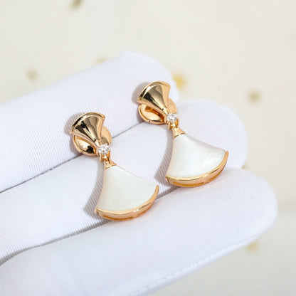 [Clover Jewelery]DREAM MOP PINK GOLD EARRINGS