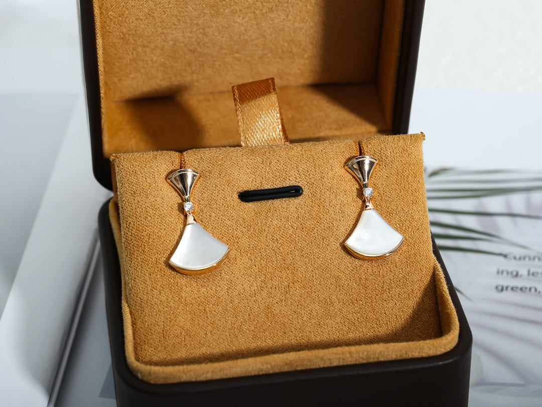 [Clover Jewelery]DREAM MOP PINK GOLD EARRINGS