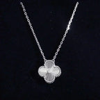 [Clover Jewelry]クローバー 15MM ダイヤモンドレーザーネックレス シルバー