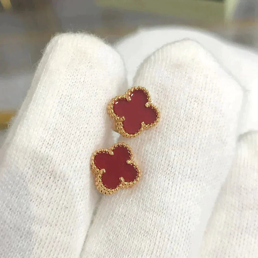 [Clover Jewelry]CLOVER MINI 9,5MM CARNELIAN-OHRRINGE