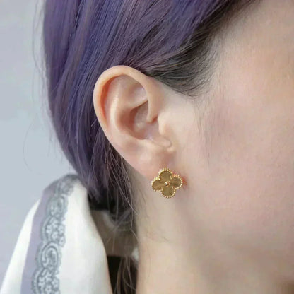 [Clover Jewelery]CLOVER MEDIUM 1 MOTIFS LASER EARRINGS