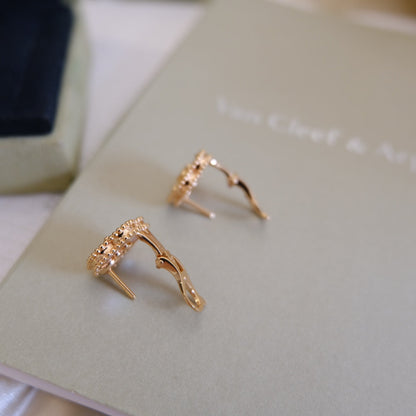 [Clover Jewelery]LUCKY PINK GOLD WHITE MOP EARRINGS