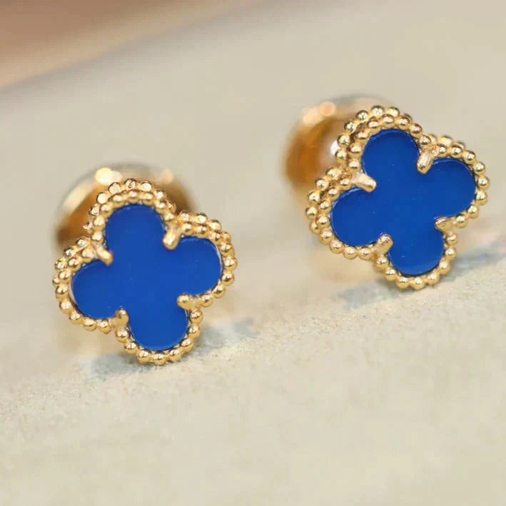 [Clover Jewelery]CLOVER MINI 9.5MM TURQUOISE EARRINGS