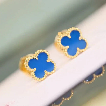 [Clover Jewelery]CLOVER MINI 9.5MM TURQUOISE EARRINGS