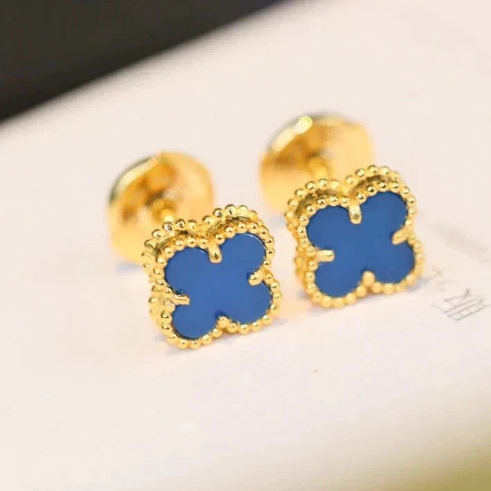 [Clover Jewelery]CLOVER MINI 9.5MM TURQUOISE EARRINGS